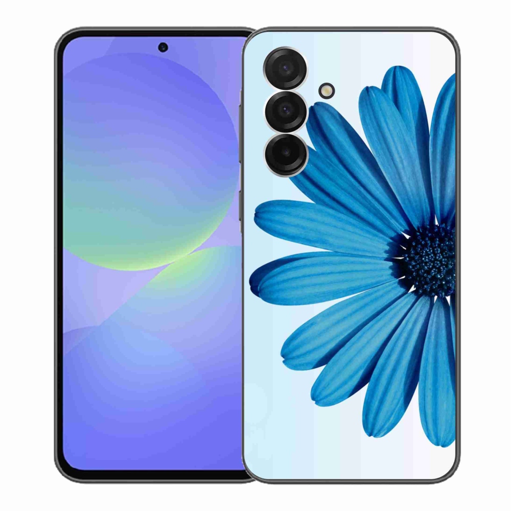 Gelový kryt mmCase na Samsung Galaxy A36 5G - modrá kopretina