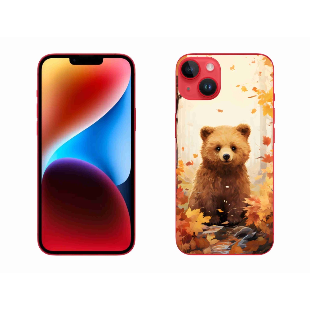 Gelový kryt mmCase na iPhone 14 Plus - medvěd v lese