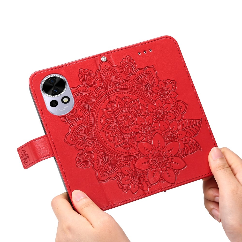 Mandala knížkové pouzdro na Huawei Nova 13 5G - červené