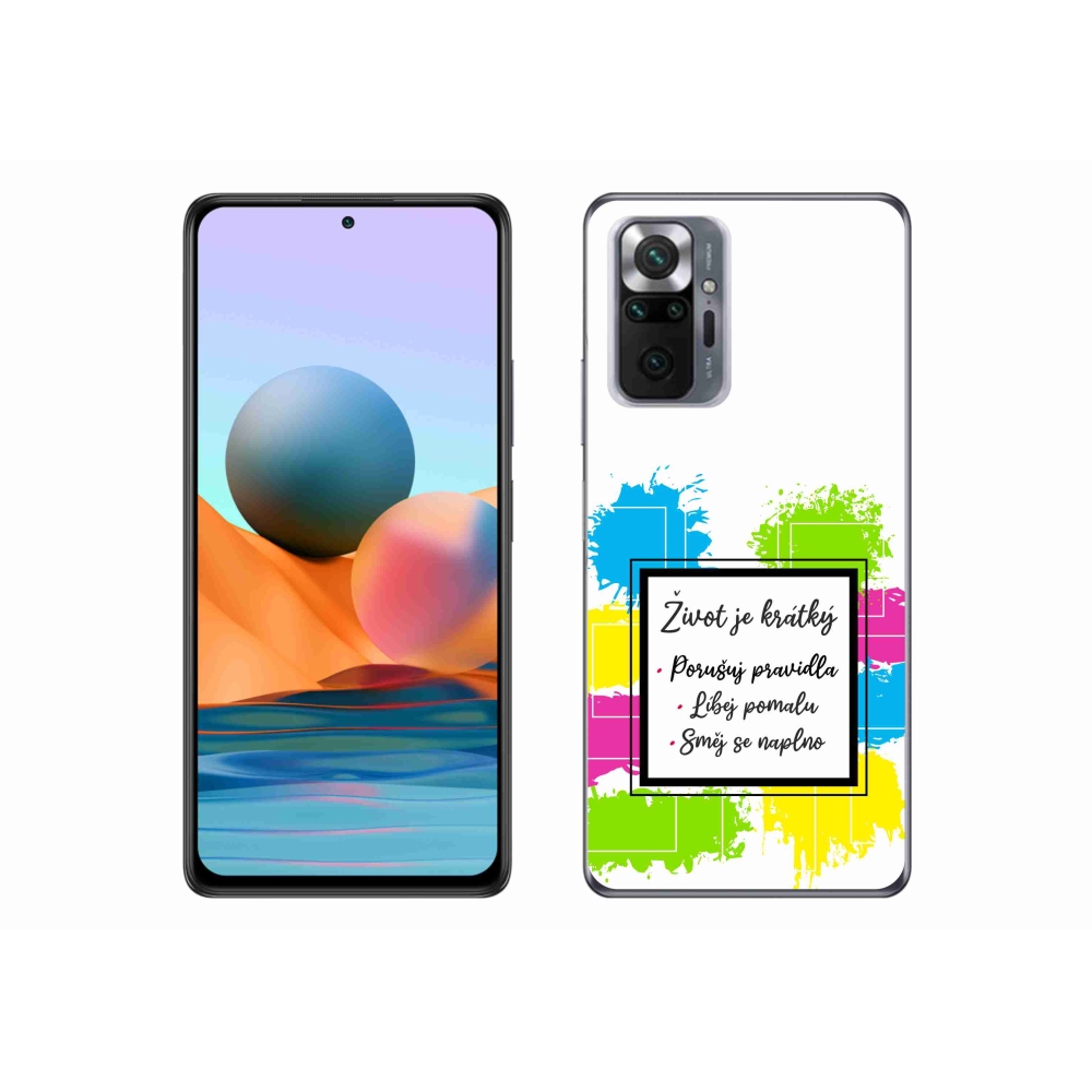 Gelový kryt mmCase na Xiaomi Redmi Note 10 Pro - citát 5 bílé pozadí
