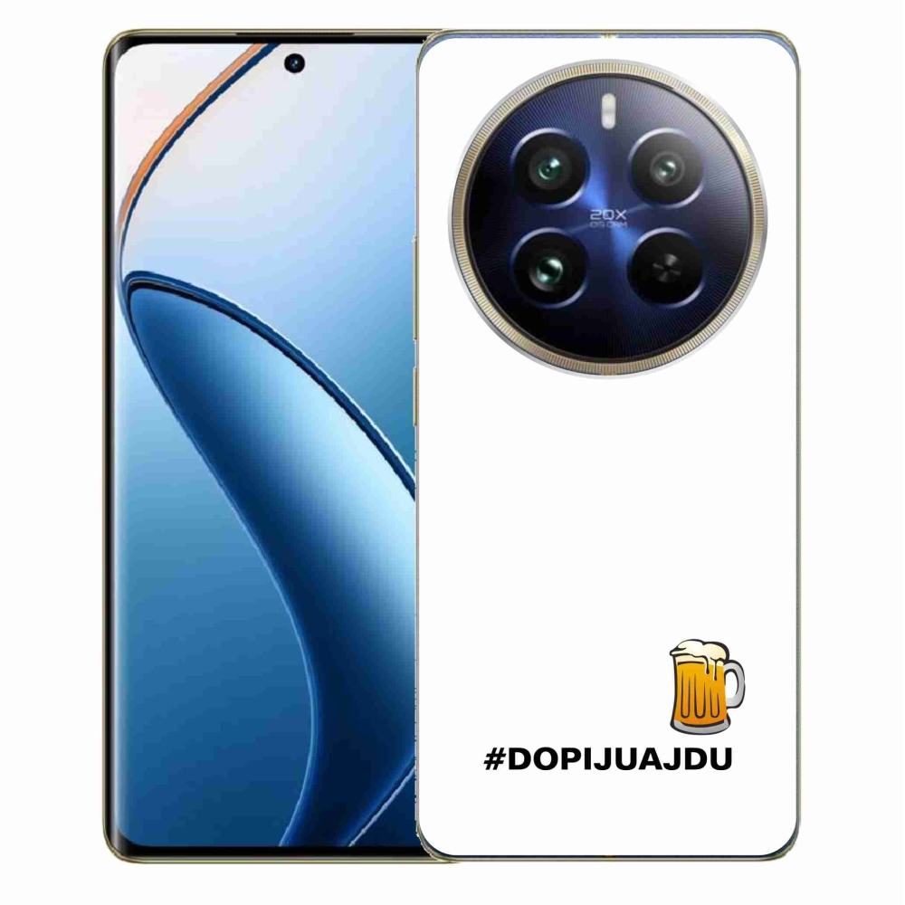 Gelový kryt mmCase na Realme 12 Pro 5G/12 Pro+ 5G - pivní motiv 1 bílé pozadí