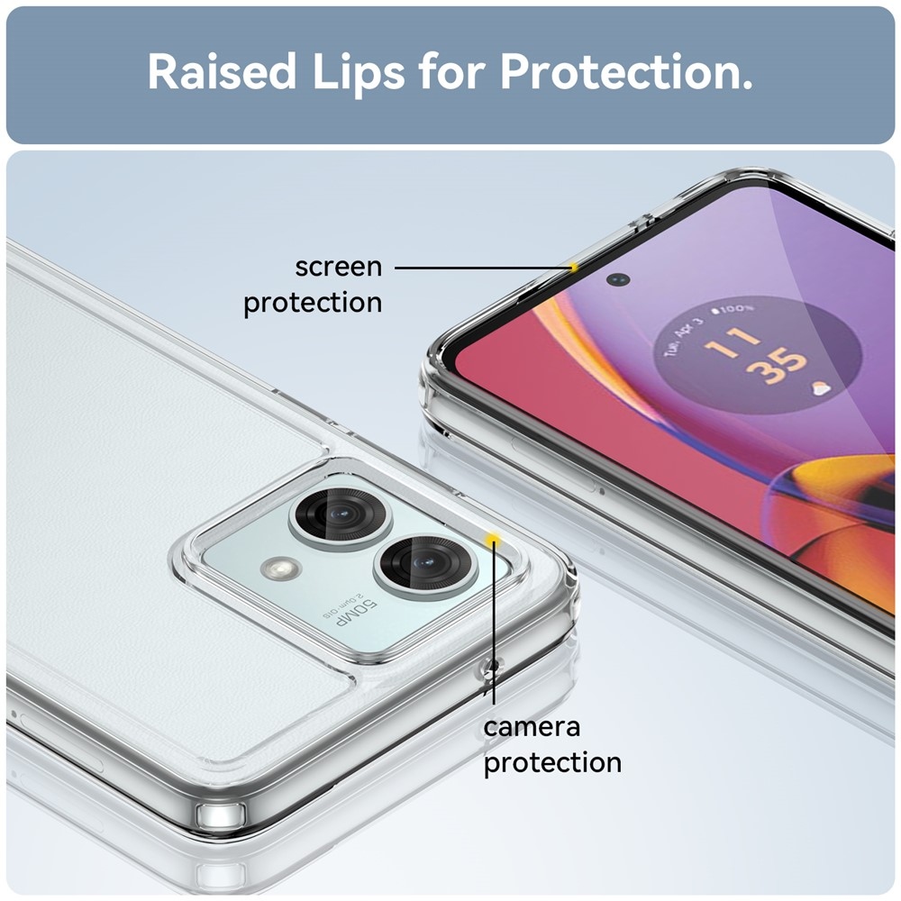 Gelový obal s pevnými zády na Motorola Moto G84 5G - průhledný