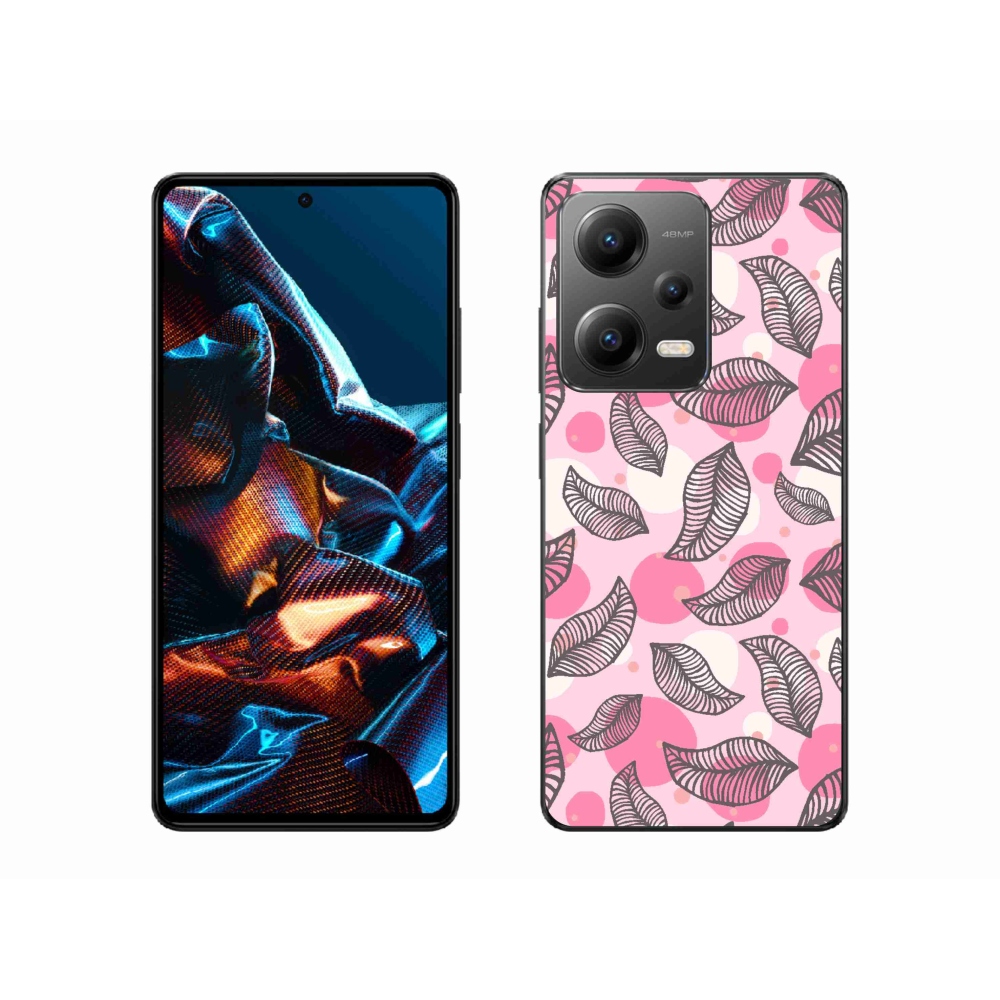 Gelový kryt mmCase na mobil Xiaomi Redmi Note 12 Pro 5G - kreslené padající listy