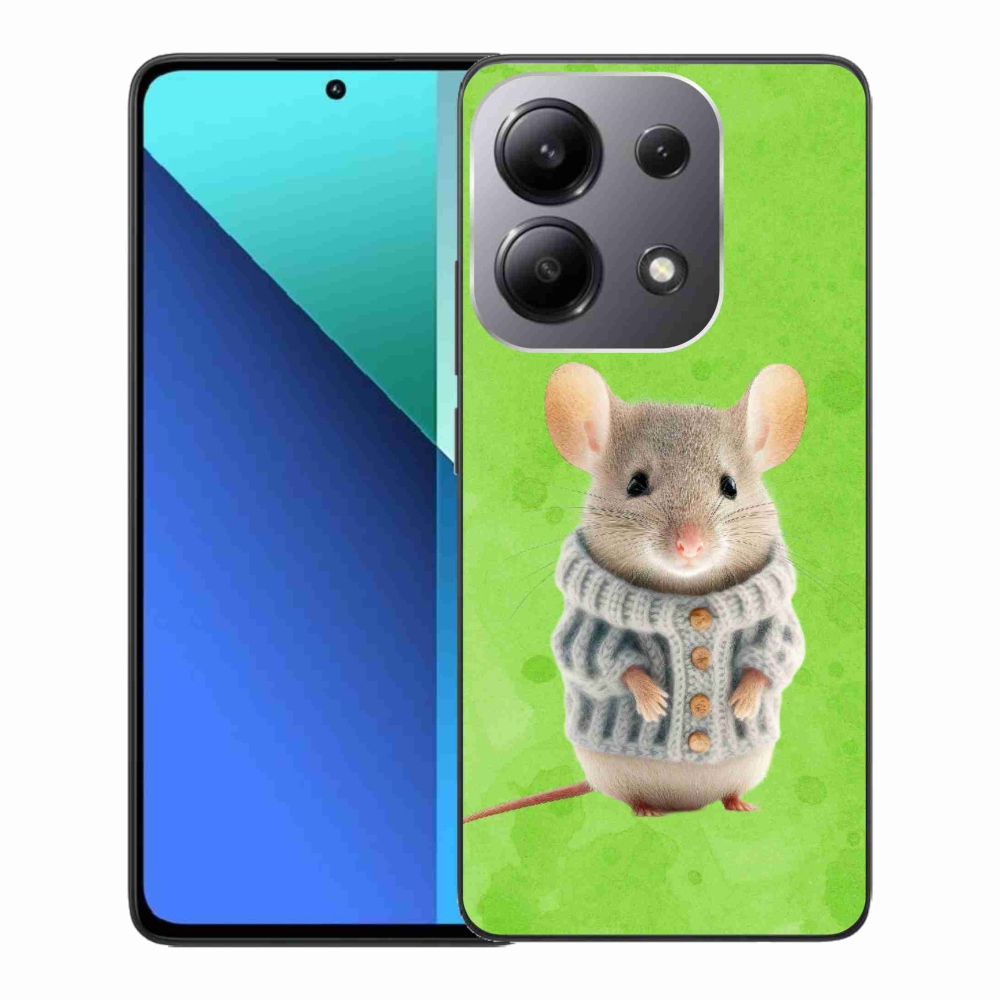 Gelový kryt mmCase na Xiaomi Redmi Note 13 - myška ve svetru