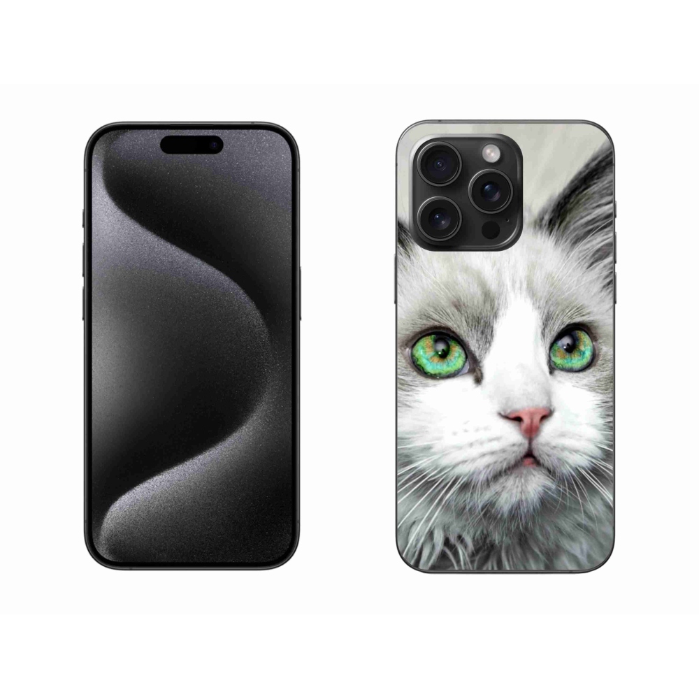 Gelový kryt mmCase na iPhone 15 Pro Max - kočičí pohled