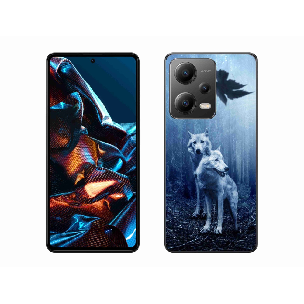 Gelový kryt mmCase na mobil Xiaomi Redmi Note 12 Pro 5G - vlci v lese