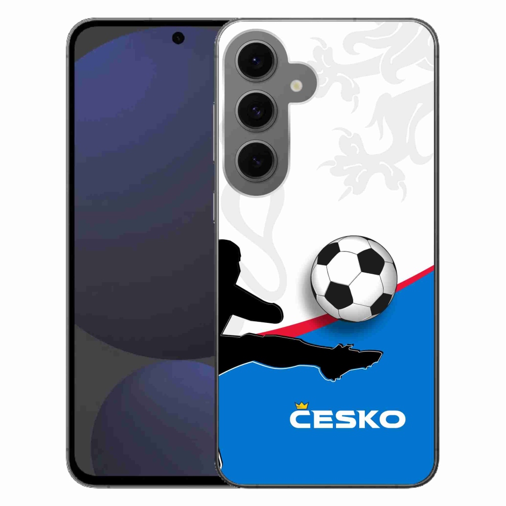 Gelový kryt mmCase na Samsung Galaxy S24 FE - fotbal Česko 3