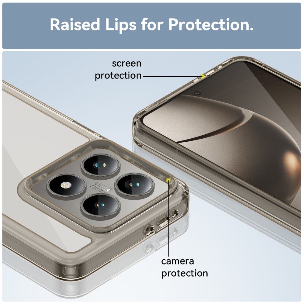 Gelový obal s pevnými zády na Xiaomi 14T/14T Pro - šedý