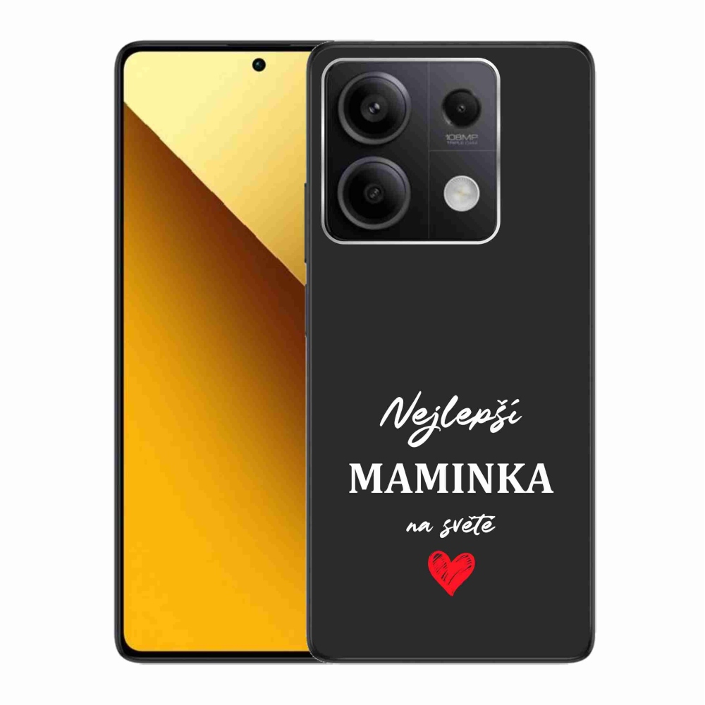 Gelový kryt mmCase na Xiaomi Redmi Note 13 5G - nejlepší maminka 1 černé pozadí