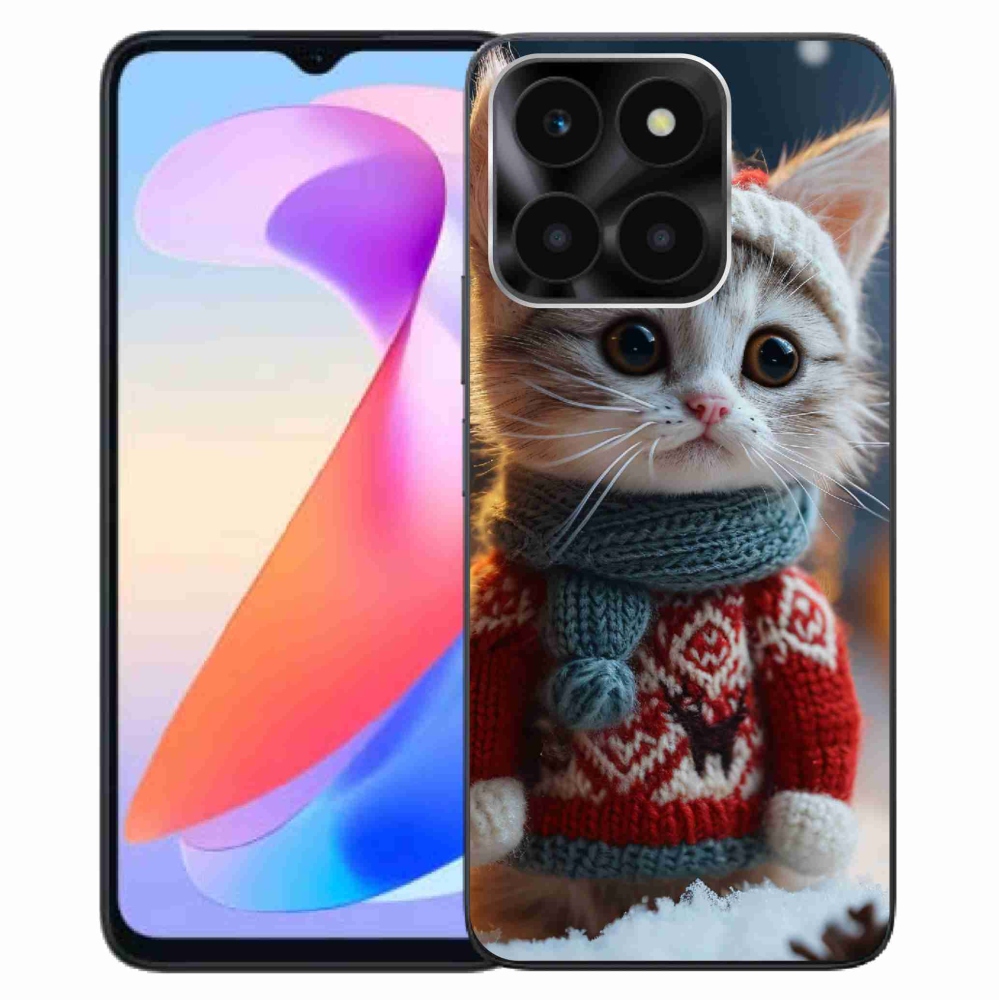 Gelový kryt mmCase na Honor X6a - kotě ve svetru
