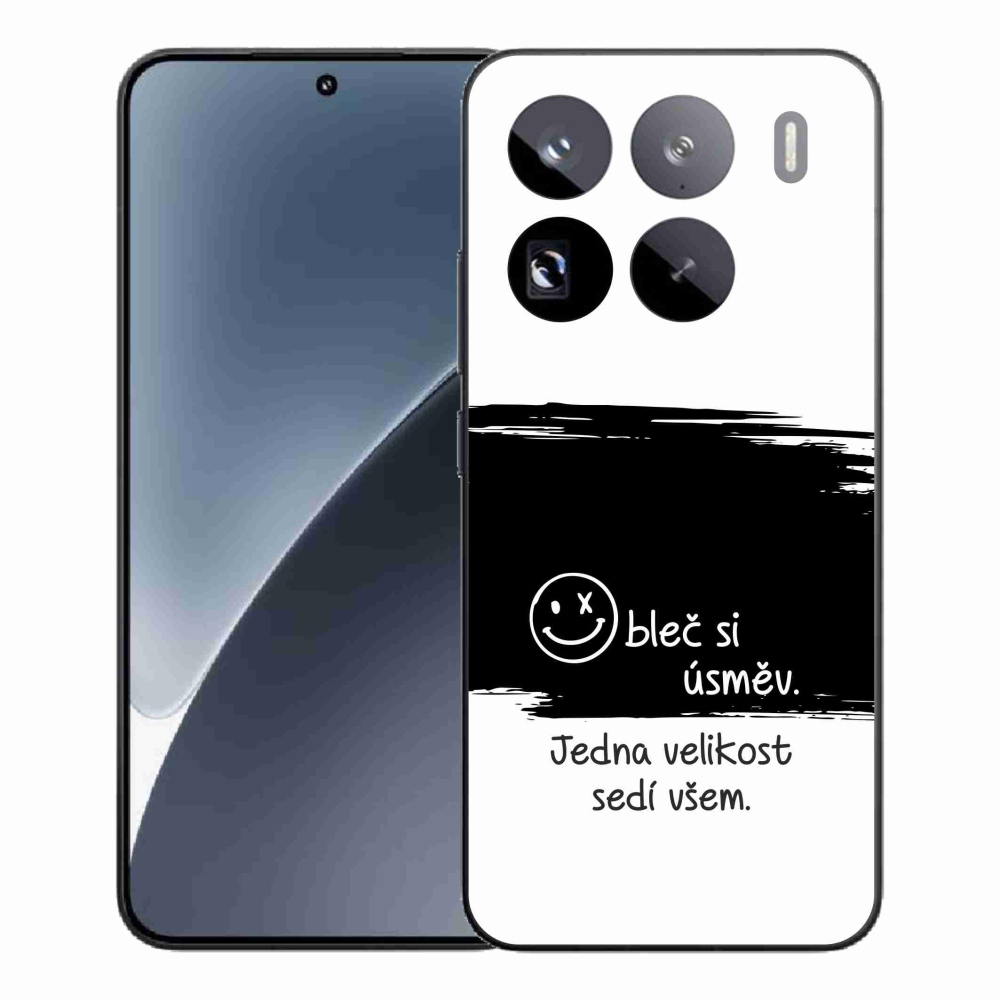 Gelový kryt mmCase na Xiaomi 15 Pro - vtipný text 8 černobílé pozadí