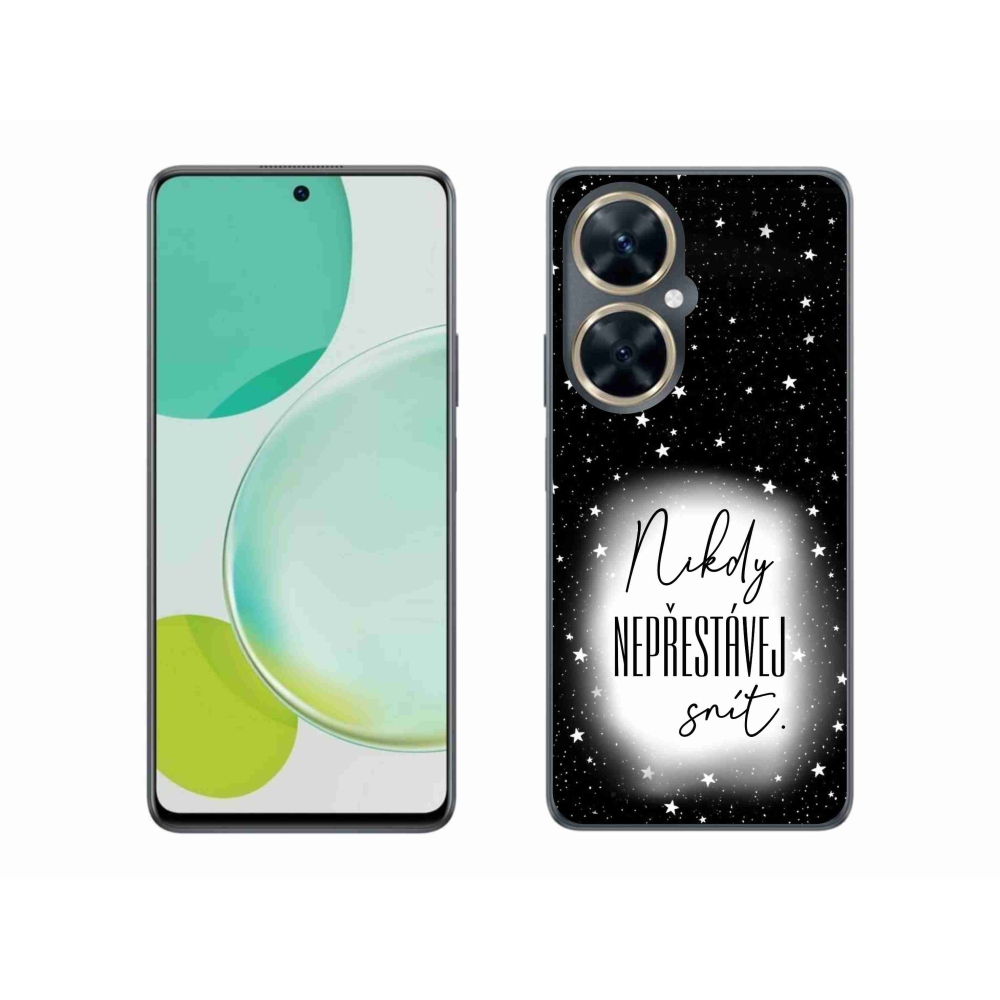 Gelový kryt mmCase na Huawei Nova 11i - citát 1 bíločerné pozadí