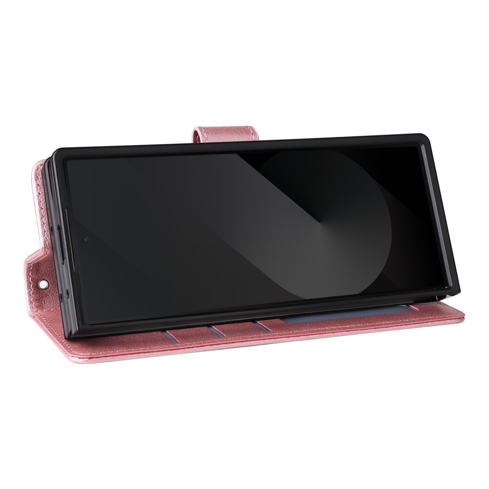 Wallet knížkové pouzdro na Samsung Galaxy Z Fold6 5G - růžovozlaté