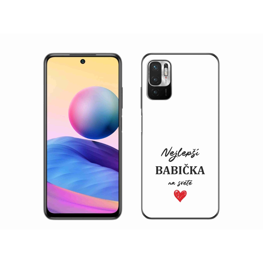 Gelový kryt mmCase na Xiaomi Redmi Note 10 5G - nejlepší babička 1 bílé pozadí