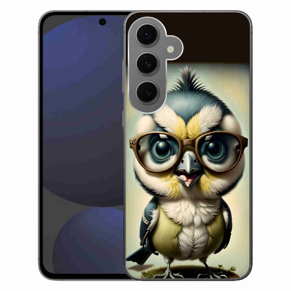 Gelový kryt mmCase na Samsung Galaxy S24 FE - mládě s brýlemi