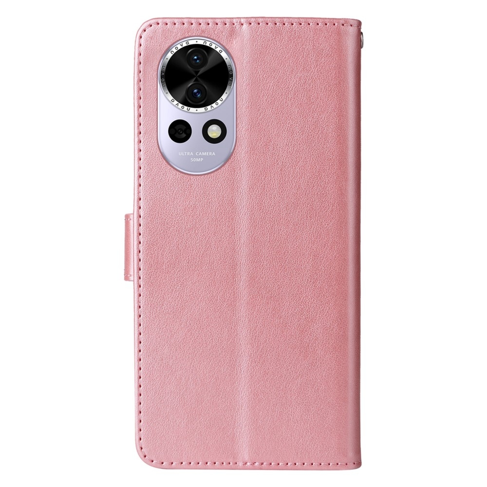 Flowery knížkové pouzdro na Huawei Nova 13 5G - růžové
