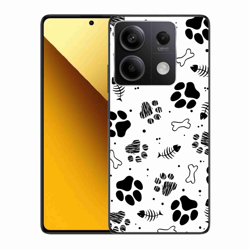 Gelový kryt mmCase na Xiaomi Redmi Note 13 5G - psí tlapky 1