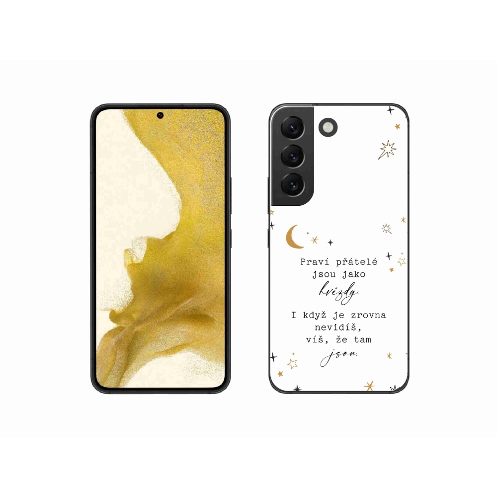 Gelový kryt mmCase na Samsung Galaxy S22 5G - citát 6 bílé pozadí