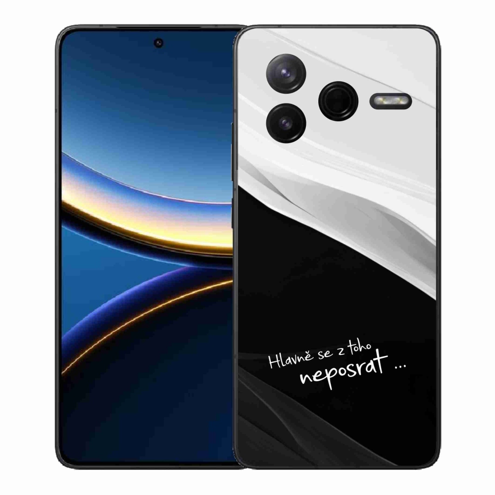 Gelový kryt mmCase na Xiaomi Poco F7 Pro - vtipný text 13 černobílé pozadí