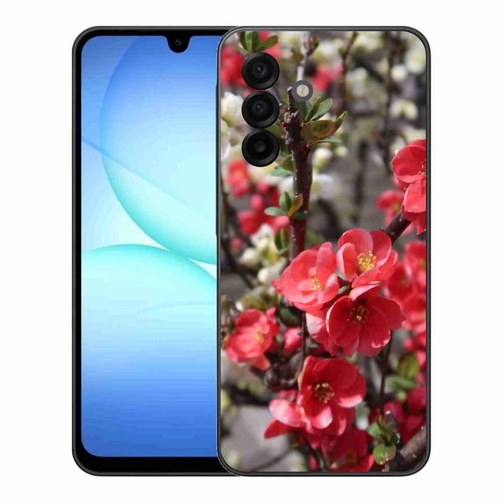 Gelový kryt mmCase na Samsung Galaxy A17 5G - červené květy