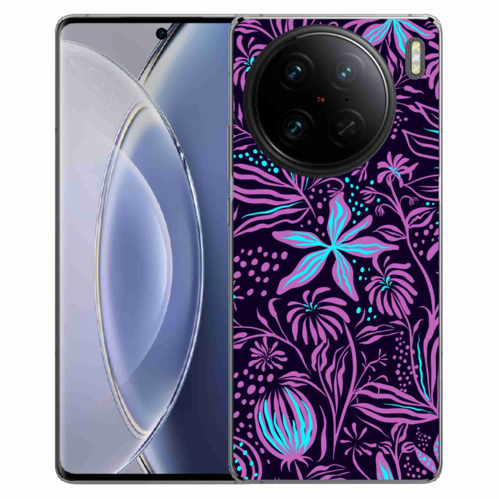 Gelový kryt mmCase na Vivo X90 Pro - květiny 2