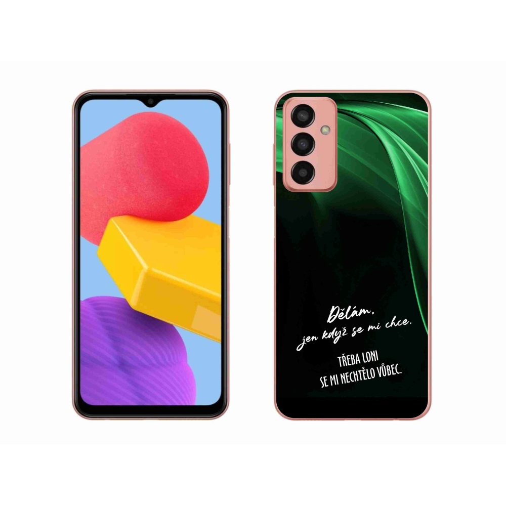 Gelový kryt mmCase na Samsung Galaxy M13 - vtipný text 12 černé pozadí
