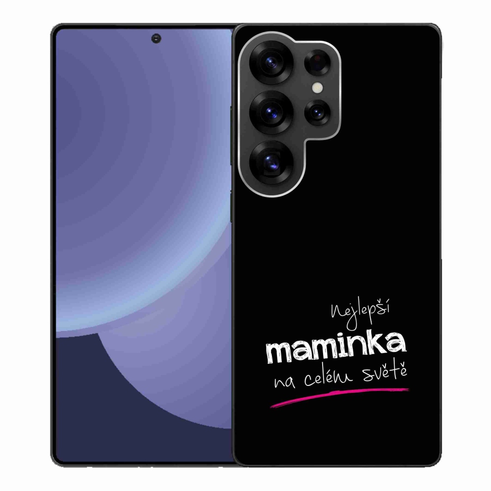 Gelový kryt mmCase na Samsung Galaxy S25 Ultra - nejlepší maminka 4 černé pozadí