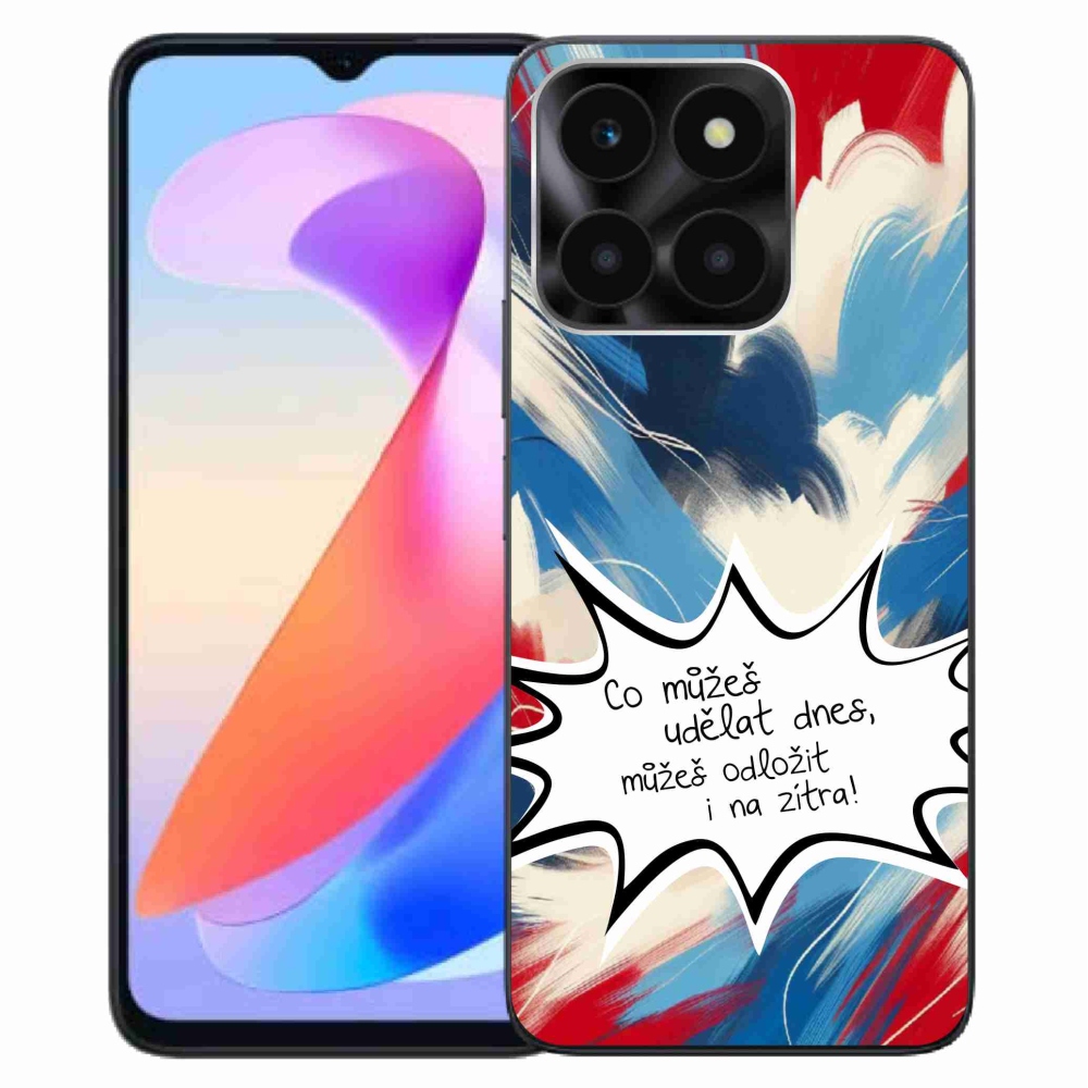 Gelový kryt mmCase na Honor X6a - vtipný text 9 bílé pozadí