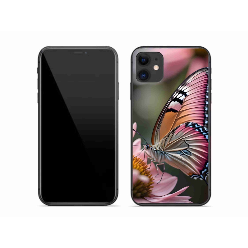 Gelový kryt mmCase na iPhone 11 - barevný motýl