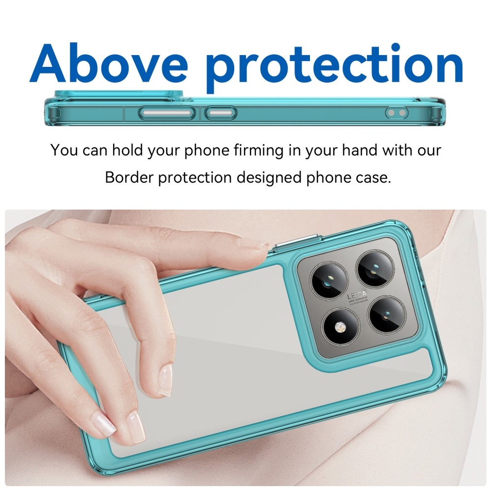 Gelový obal s pevnými zády na Xiaomi 14T/14T Pro - světlemodrý