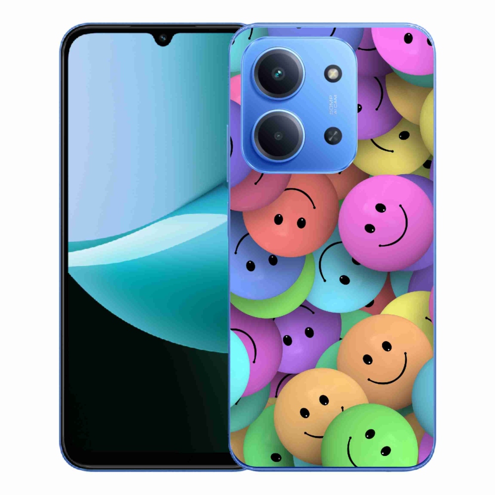 Gelový kryt mmCase na Xiaomi Redmi 15C 4G/5G (173mm) - barevní smajlíci