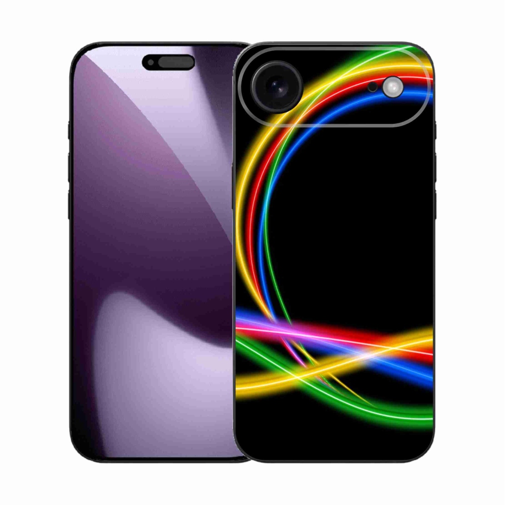 Gelový kryt mmCase na iPhone 17 Air - neonové kruhy