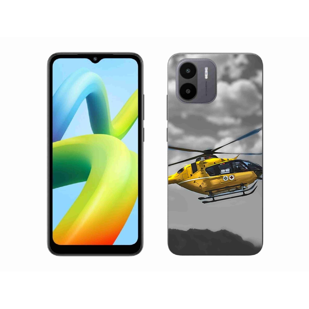 Gelový kryt mmCase na Xiaomi Redmi A1/Redmi A2 - žlutá helikoptéra