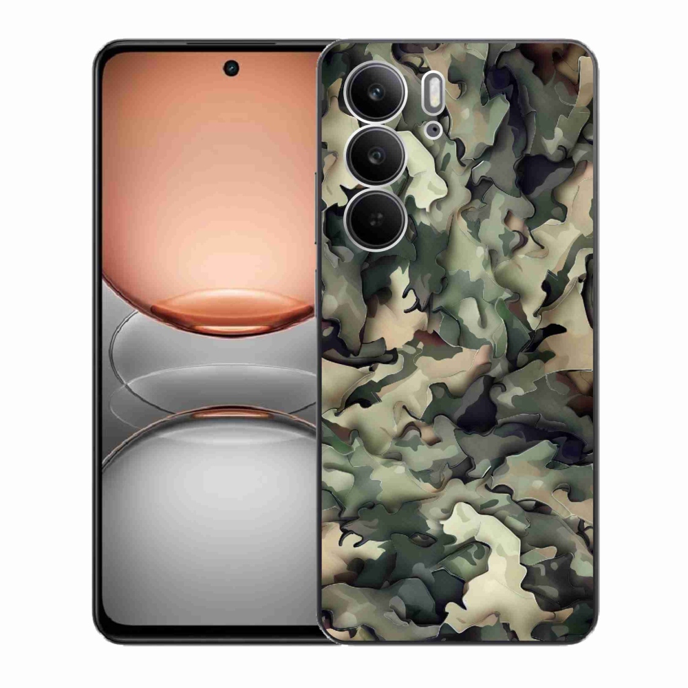 Gelový kryt mmCase na Realme C75 - maskáčový vzor 9