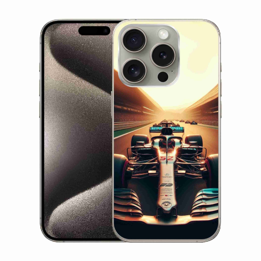 Gelový kryt mmCase na iPhone 15 Pro - formule 1