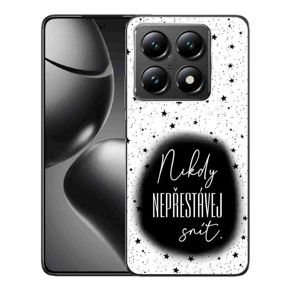 Gelový kryt mmCase na Xiaomi 14T - citát 1 černobílé pozadí