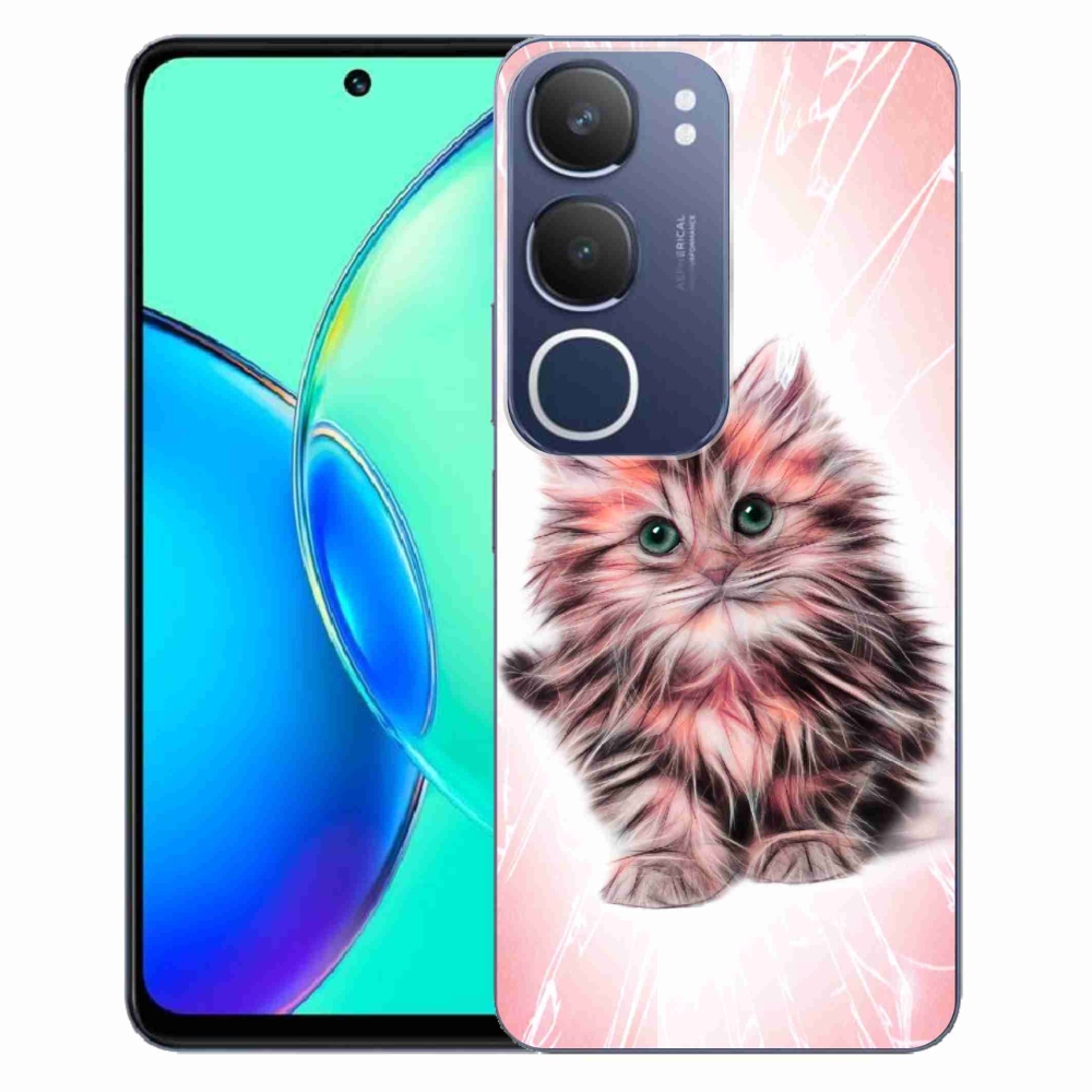 Gelový kryt mmCase na Vivo Y19s - roztomilé kotě