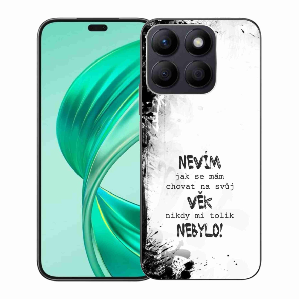 Gelový kryt mmCase na Honor X8b - vtipný text 14 bílé pozadí