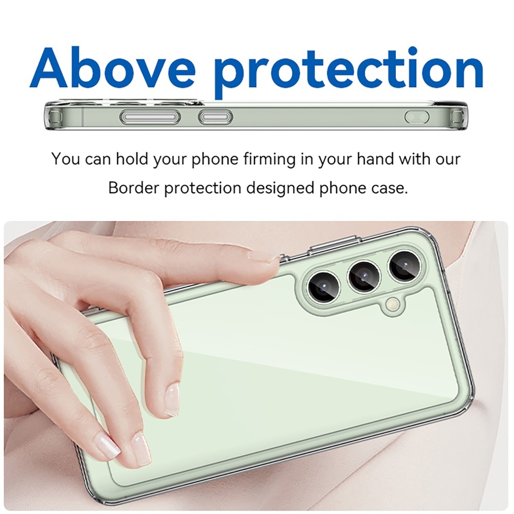 Gelový obal s pevnými zády na Samsung Galaxy S24 FE - průhledný