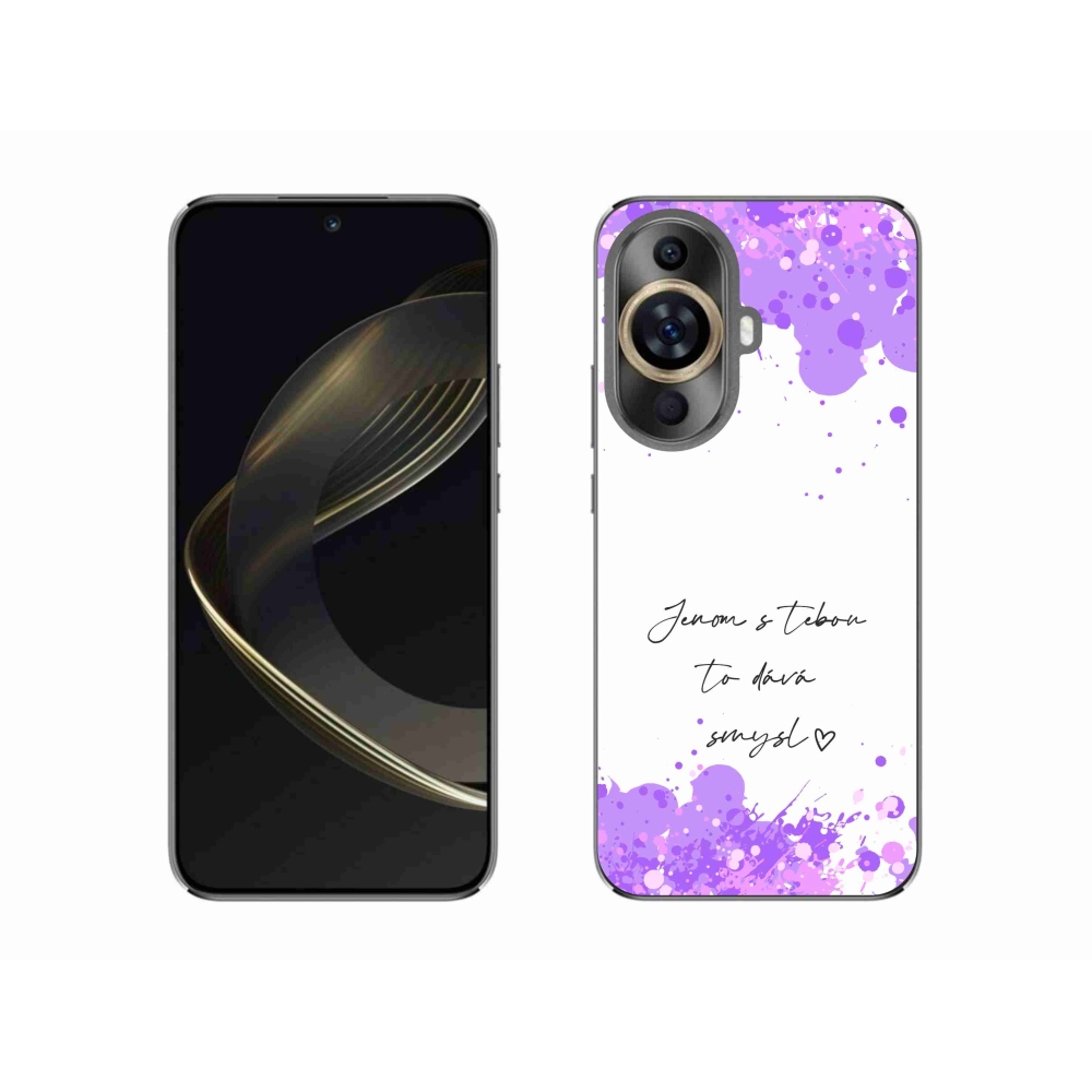 Gelový kryt mmCase na Huawei Nova 11 - zamilovaný text bílé pozadí