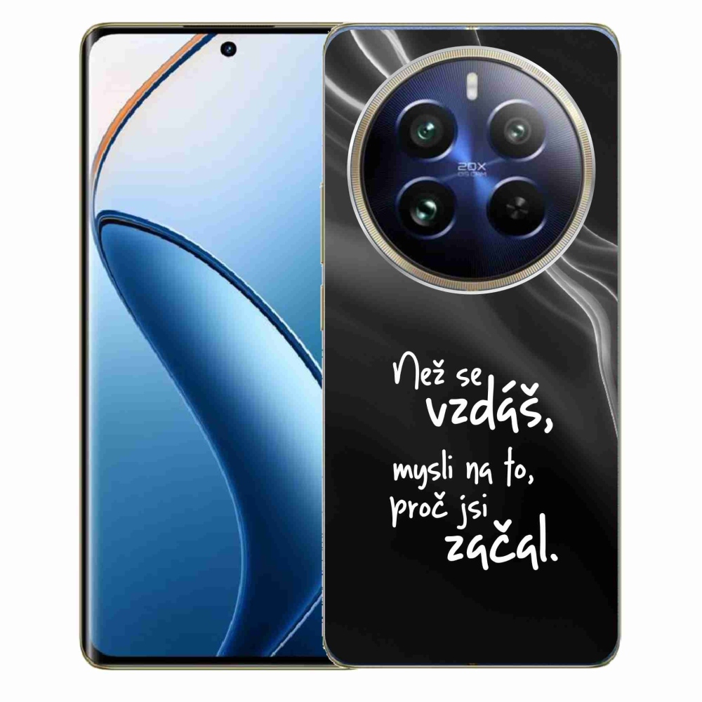 Gelový kryt mmCase na Realme 12 Pro 5G/12 Pro+ 5G - citát 2 černé pozadí