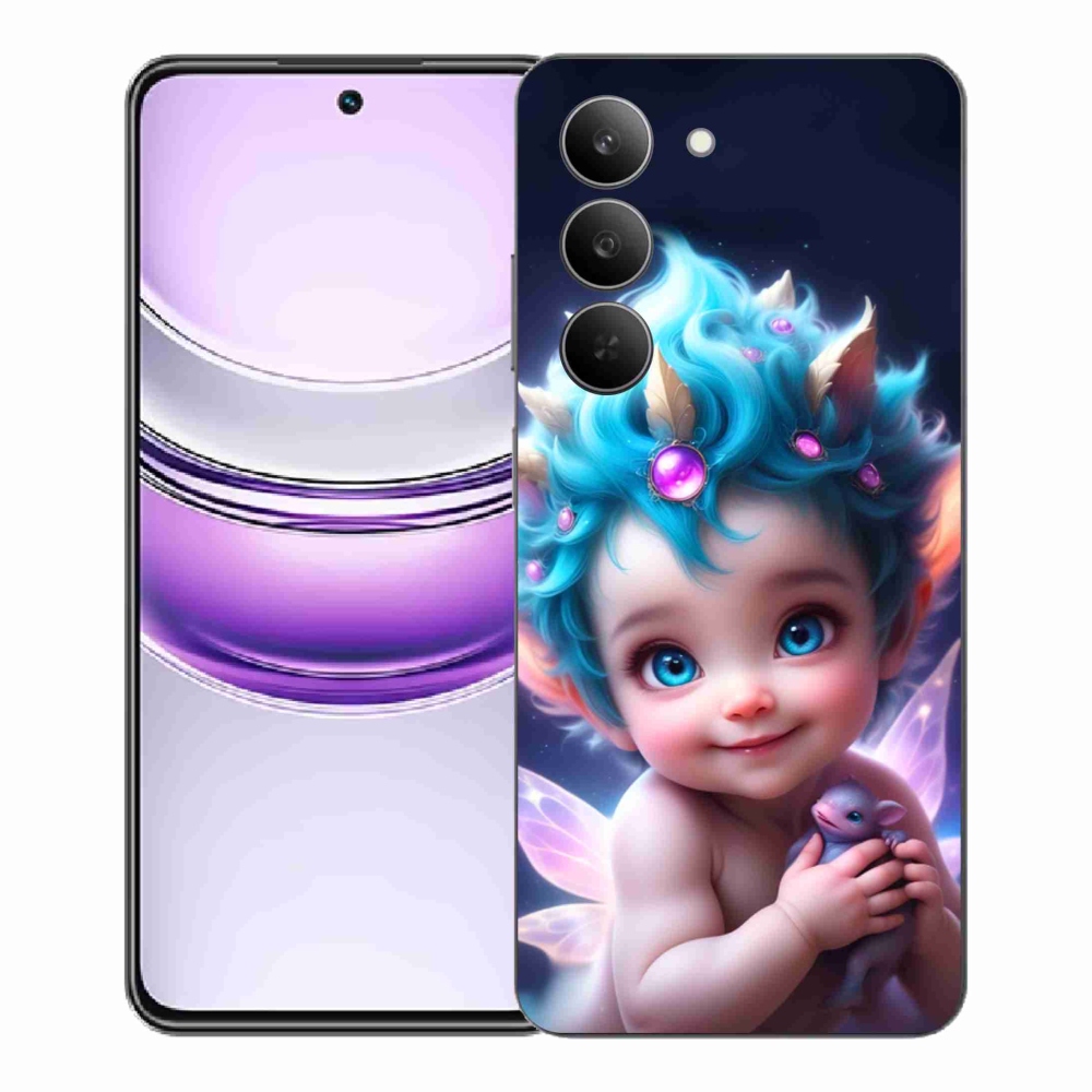 Gelový kryt mmCase na Realme 14x 5G - dítě s motýlími křídly