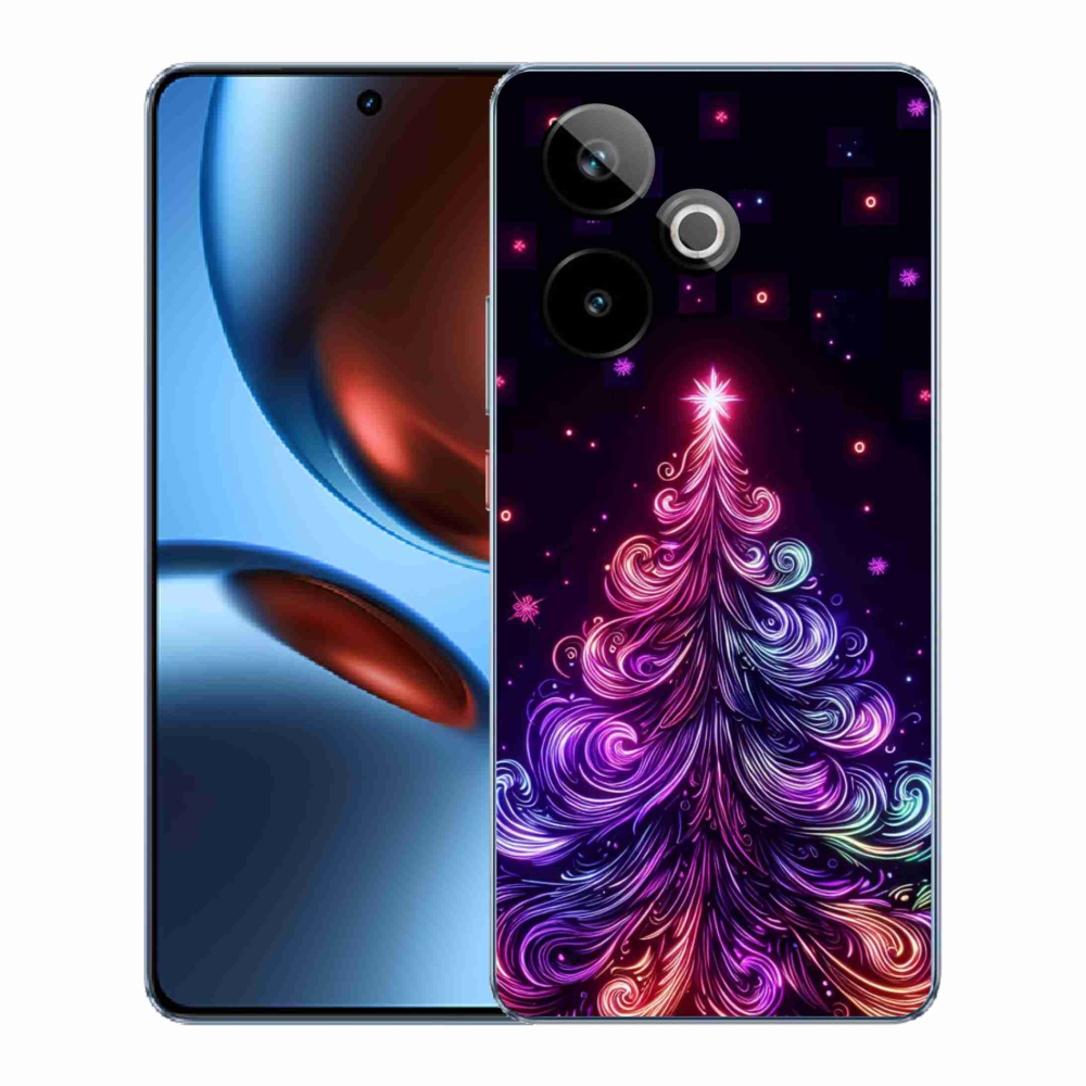 Gelový kryt mmCase na Realme GT 7 5G/GT 7T 5G - neonový vánoční stromek 1