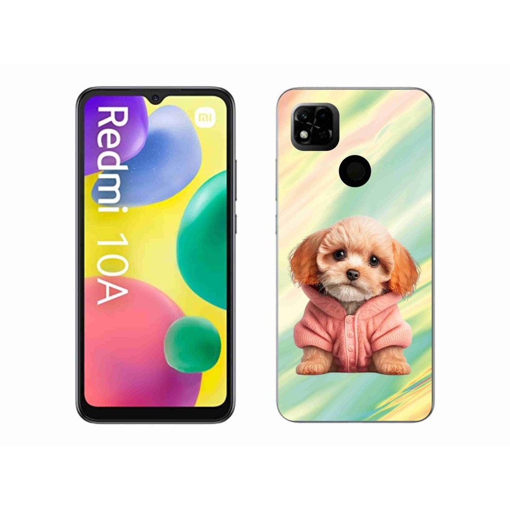 Gelový kryt mmCase na Xiaomi Redmi 10A - štěně ve svetru