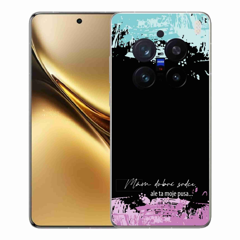 Gelový kryt mmCase na Vivo X200 Pro 5G - vtipný text 3 černé pozadí