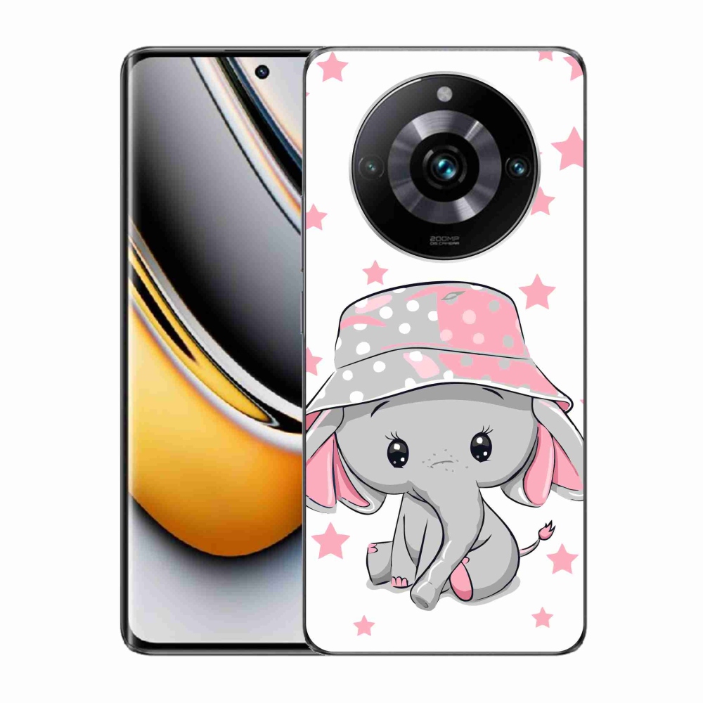 Gelový kryt mmCase na Realme 11 Pro/11 Pro+ - růžový slon