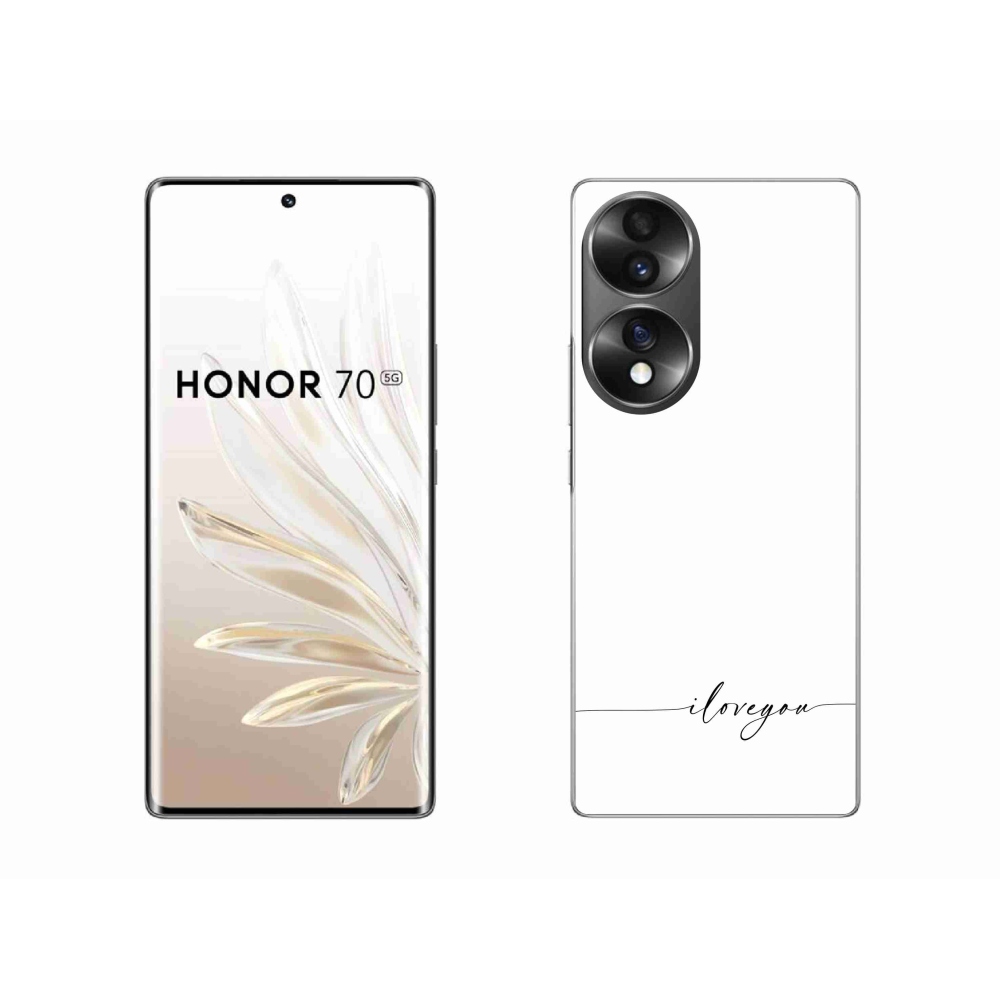 Gelový kryt mmCase na Honor 70 - I love you bílé pozadí