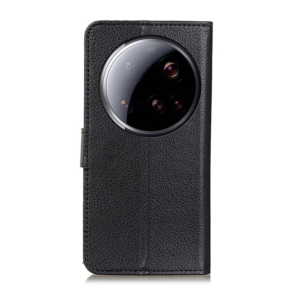 Litchie knížkové pouzdro pro Xiaomi 15 Ultra - černé