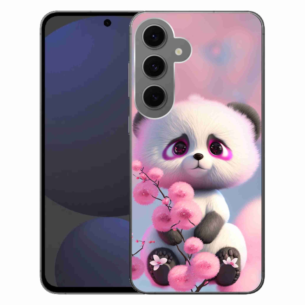 Gelový kryt mmCase na Samsung Galaxy S24 FE - roztomilá panda 1