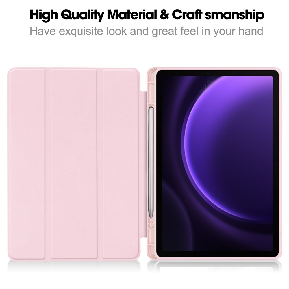 Case chytré zavírací pouzdro na Samsung Galaxy Tab S9 FE/Tab S10 FE - růžové